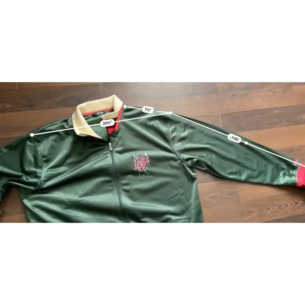 Sean John Olive Green Full Zip Track Jacket Size Men's XL